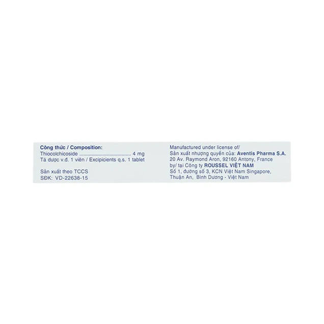 Thuốc Coltramyl 4mg Roussel hỗ trợ điều trị đau do co cứng cơ bắp cấp tính (12 viên)