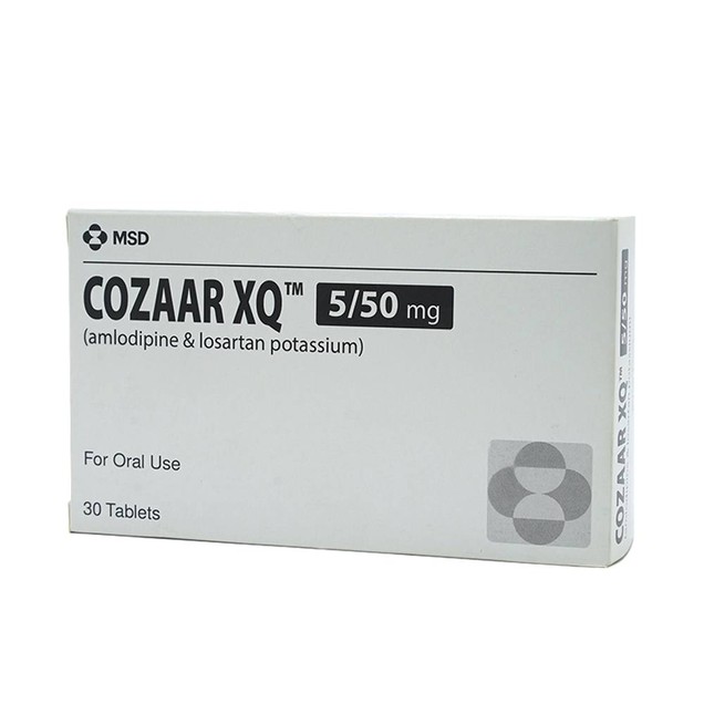 Thuốc Cozaar XQ 5/50mg MSD điều trị cao huyết áp (3 vỉ x 10 viên)