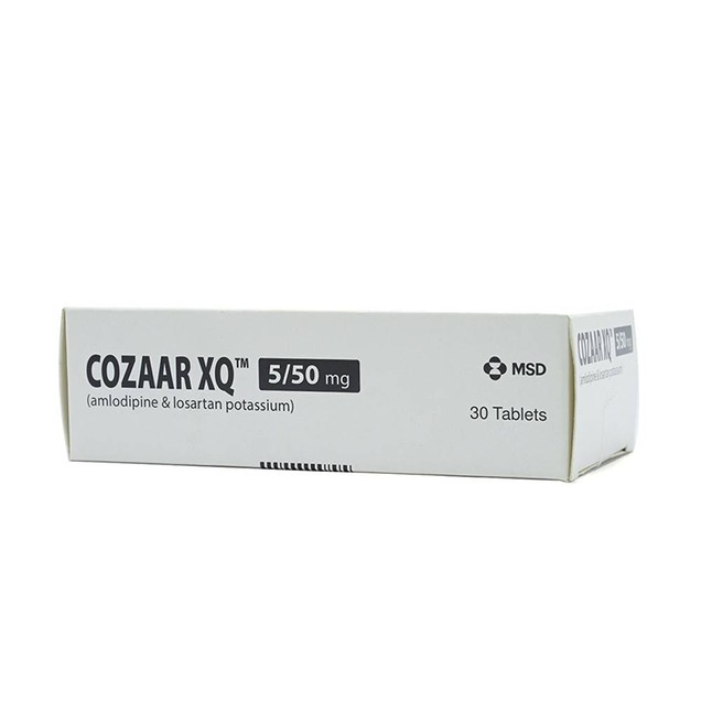 Thuốc Cozaar XQ 5/50mg MSD điều trị cao huyết áp (3 vỉ x 10 viên)
