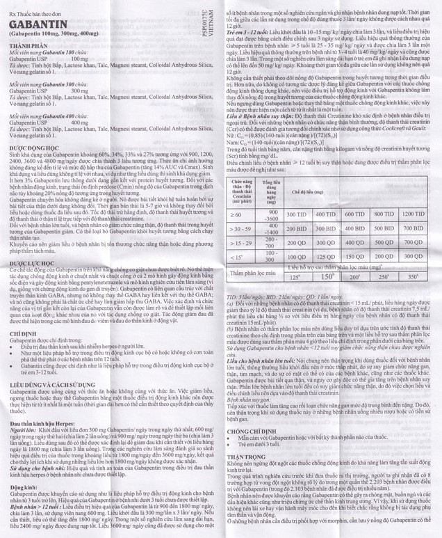 Thuốc Gabantin 300mg Sun Pharma điều trị động kinh cục bộ (3 vỉ x 10 viên)