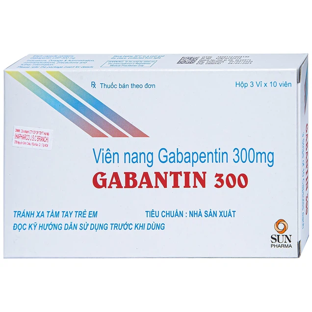 Thuốc Gabantin 300mg Sun Pharma điều trị động kinh cục bộ (3 vỉ x 10 viên)