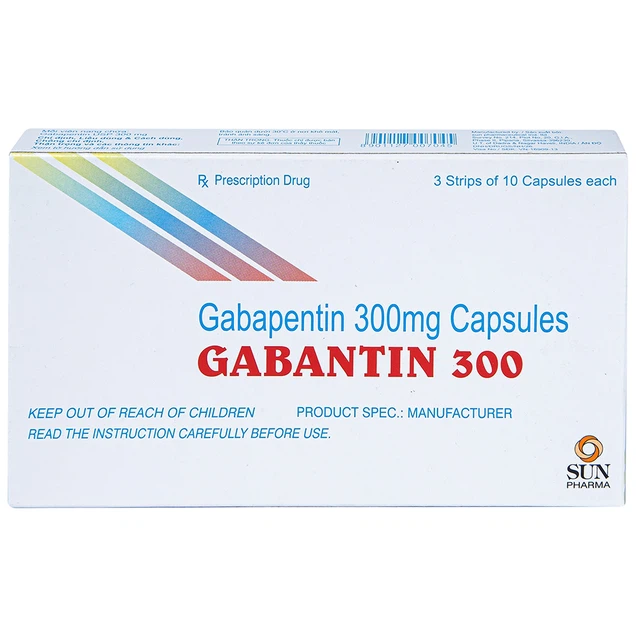 Thuốc Gabantin 300mg Sun Pharma điều trị động kinh cục bộ (3 vỉ x 10 viên)