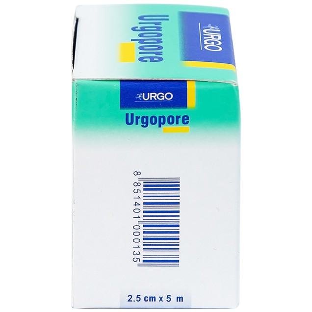 Băng keo giấy Urgopore độ dính cao hỗ trợ bảo vệ vết thương (2.5cm x 5m - 1 cuộn)
