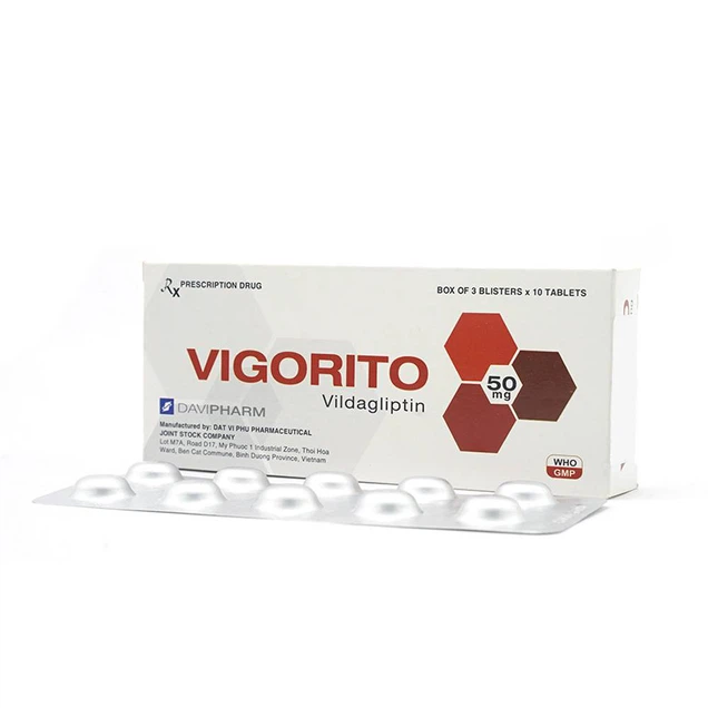 Thuốc Vigorito Đạt Vi Phú điều trị tiểu đường type 2 (3 vỉ x 10 viên)