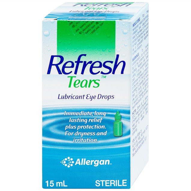 Thuốc nhỏ mắt Refresh Tears Allergan hỗ trợ làm dịu nhất thời cảm giác nóng rát, khó chịu (15ml)