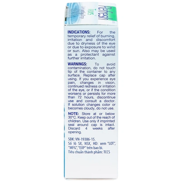 Thuốc nhỏ mắt Refresh Tears Allergan hỗ trợ làm dịu nhất thời cảm giác nóng rát, khó chịu (15ml)