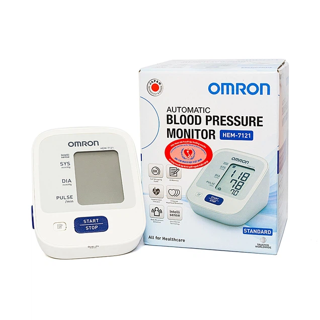 Máy đo huyết áp omron hem-7121 chính hãng mua tại Nhà thuốc Long Châu 1