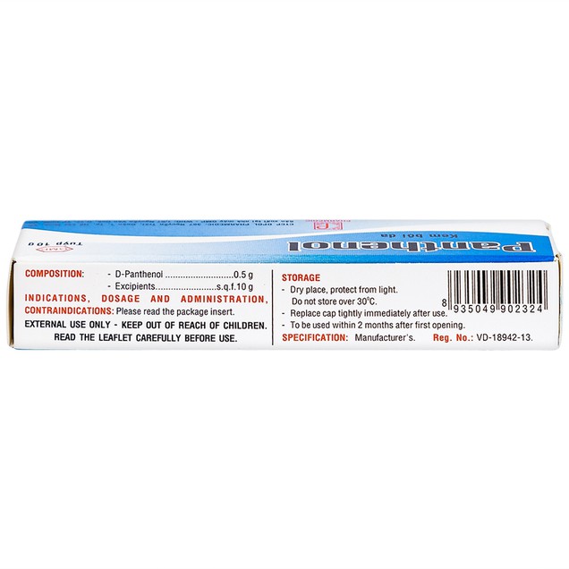 Kem bôi Panthenol Pharmedic điều trị hăm tã trẻ em, rạn da (10g)