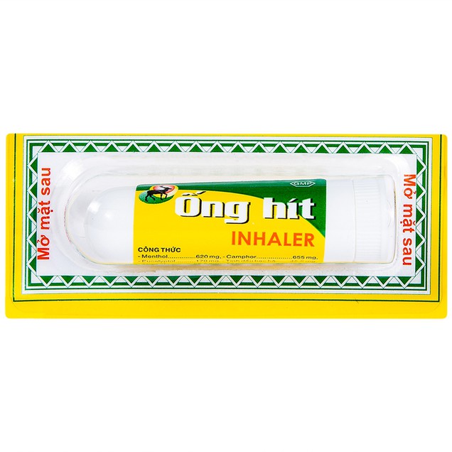 Ống hít Inhaler Pharmedic điều trị cảm cúm, nghẹt mũi (5 ống)