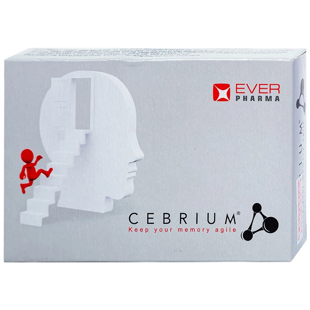 Viên uống Cebrium Ever Pharma hỗ trợ tăng khả năng tập trung, cải thiện trí nhớ (30 viên)