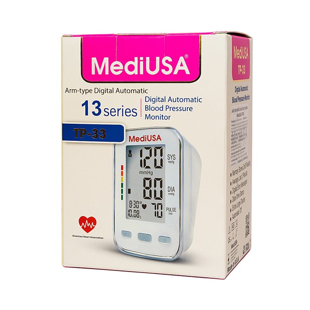 Máy đo huyết áp bắp tay tự động MediUSA TP-33 hỗ trợ đo huyết áp và nhịp tim