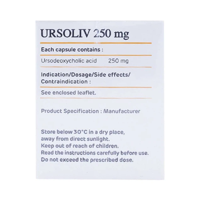 Thuốc Ursoliv 250mg Mega Lifesciences ngăn ngừa, tan sỏi mật (5 vỉ x 10 viên)