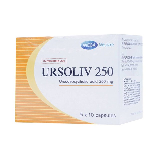 Thuốc Ursoliv 250mg Mega Lifesciences ngăn ngừa, tan sỏi mật (5 vỉ x 10 viên)