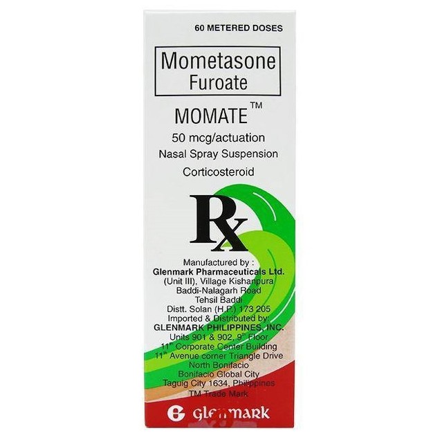 Thuốc xịt mũi Momate 50mcg Glenmark điều trị viêm mũi dị ứng (60 liều)