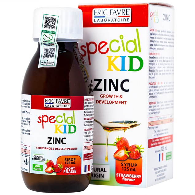 Siro bổ sung kẽm cho trẻ Special Kid Zinc Eric Favre 125ml