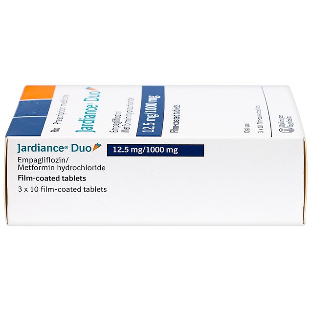 Thuốc Jardiance Duo 12.5mg/1000mg điều trị tiểu đường type 2 (3 vỉ x 10 viên)
