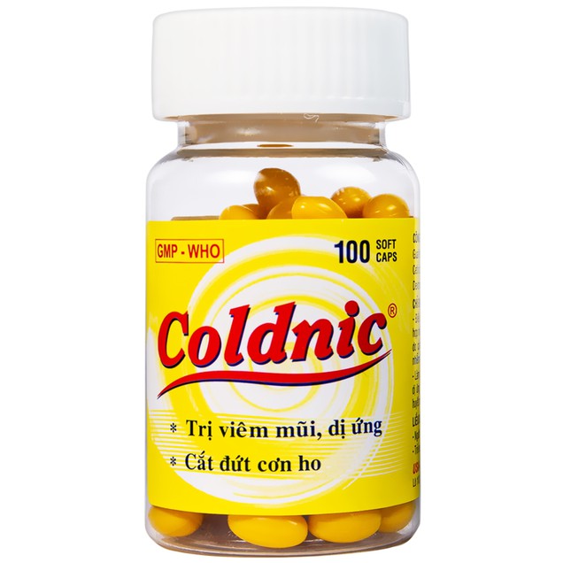 Thuốc Coldnic Usa-Nic Pharma đặc trị ho, viêm mũi dị ứng (100 viên)