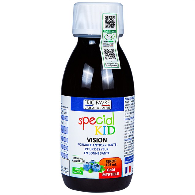 Siro bổ mắt cho bé Special Kid Vision Eric Favre 125ml 1
