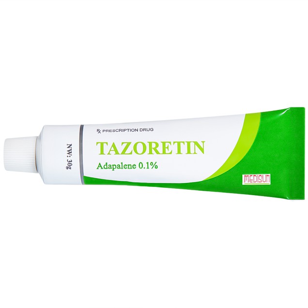 Thuốc bôi da Tazoretin 0.1% Medisun hỗ trợ điều trị mụn trứng cá (30g)