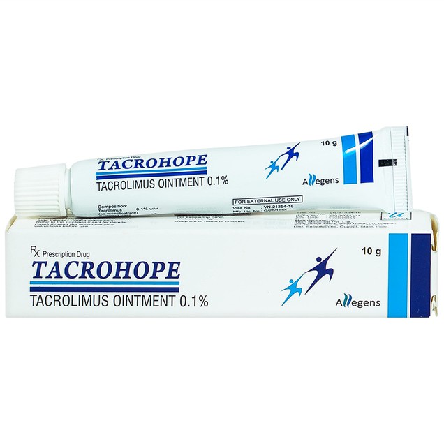 Thuốc mỡ Tacrohope Ointment 0.1% Allegen điều trị viêm da dị ứng (10g)