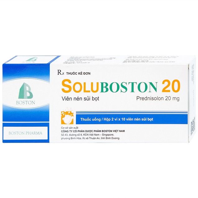 Thuốc Soluboston 20mg Boston điều trị và giảm tình trạng viêm da (2 vỉ x 10 viên)