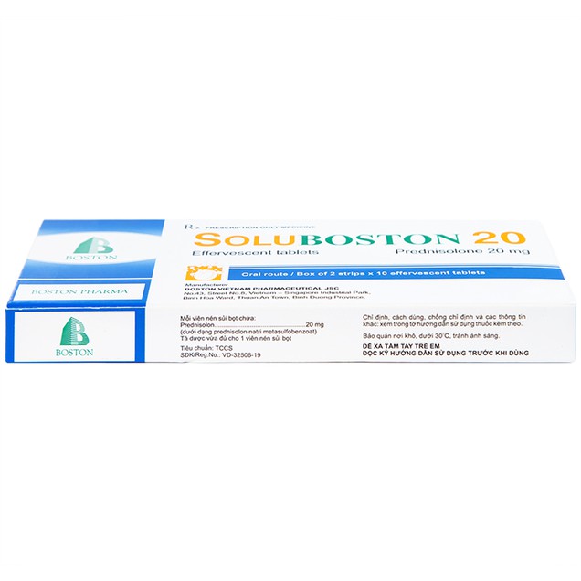 Thuốc Soluboston 20mg Boston điều trị và giảm tình trạng viêm da (2 vỉ x 10 viên)
