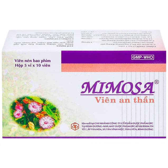 Thuốc an thần Mimosa OPC giúp dễ ngủ, ngủ sâu, ngon giấc (5 vỉ x 10 viên)