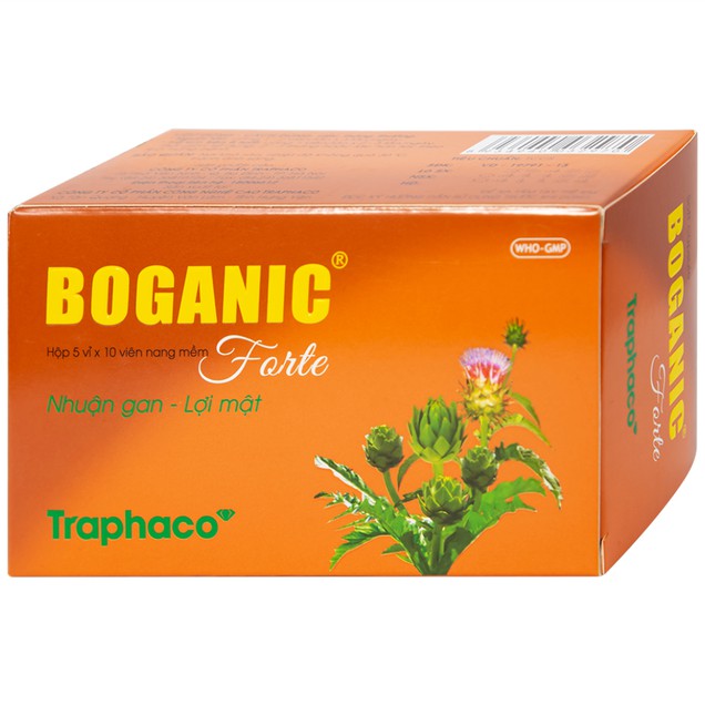 Thuốc Boganic Forte viên nang mềm Traphaco phòng và hồ trợ điều trị viêm gan (5 vỉ x 10 viên)