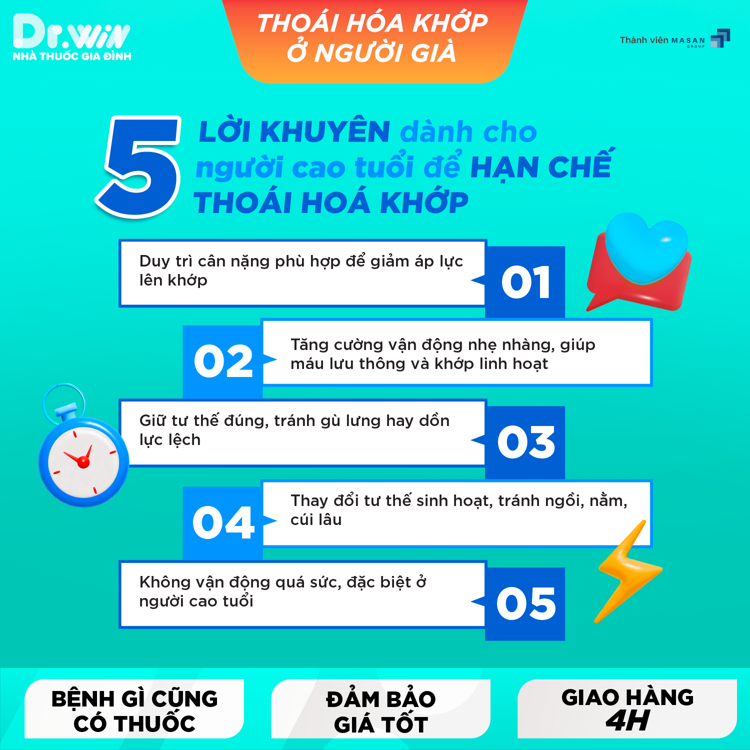 5 LỜI KHUYÊN ĐỂ HẠN CHẾ THOÁI HOÁ KHỚP Ở NGƯỜI GIÀ - 4