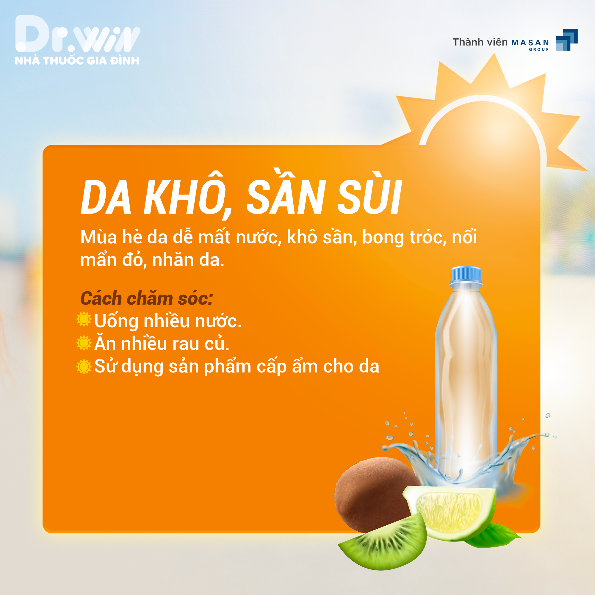CÁC VẤN ĐỀ VỀ DA THƯỜNG GẶP TRONG MÙA NẮNG NÓNG 4